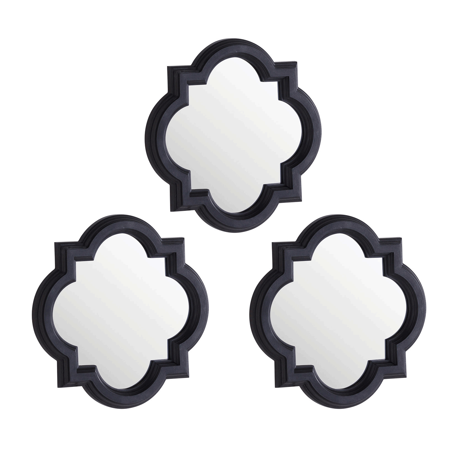 Quartrefoil Design Set Of Three Wall Mirrors Lavishway UK