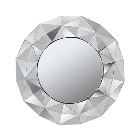 SILVER ORCHID  BADGLEY  ROUND SILVER WALL MIRROR by Lavishway | Wall Mirrors