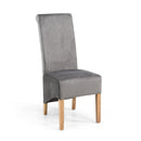 Brushed Velvet Grey Dining Chair Set of 2 by Lavishway | Dining Chairs-37910