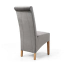 Brushed Velvet Grey Dining Chair Set of 2 by Lavishway | Dining Chairs-37914