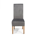 Brushed Velvet Grey Dining Chair Set of 2 by Lavishway | Dining Chairs-37911