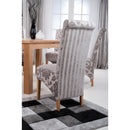 Baroque Velvet Mink Dining Chair Set of 2 by Lavishway | Dining Chairs-38019