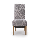 Baroque Velvet Mink Dining Chair Set of 2 by Lavishway | Dining Chairs-38017