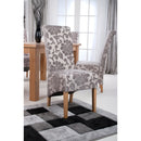 Baroque Velvet Mink Dining Chair Set of 2 by Lavishway | Dining Chairs-38018
