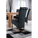 Baroque Black Velvet Dining Chair Set of 2 by Lavishway | Dining Chairs-37919