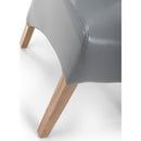 Bonded Grey Leather Dining Chair Set of 2 by Lavishway | Dining Chairs-37945