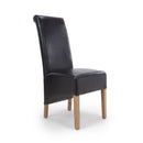 Bonded Black Leather Dining Chair Set of 2 by Lavishway | Dining Chairs-37928