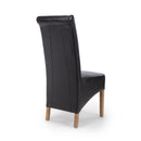 Bonded Black Leather Dining Chair Set of 2 by Lavishway | Dining Chairs-37930