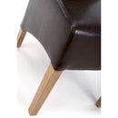 Bonded Brown Leather Dining Chair Set of 2 by Lavishway | Dining Chairs-37906