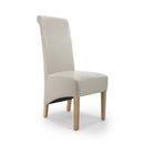 Bonded Ivory Leather Dining Chair Set of 2 by Lavishway | Dining Chairs-37891