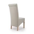 Bonded Ivory Leather Dining Chair Set of 2 by Lavishway | Dining Chairs-37897