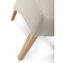 Bonded Ivory Leather Dining Chair Set of 2 by Lavishway | Dining Chairs-37899