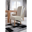 Bonded Ivory Leather Dining Chair Set of 2 by Lavishway | Dining Chairs-37892