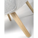 Cinema Flax Upholstered Silver Grey Armchair by Lavishway | Bedroom Chairs-37801