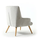 Cinema Flax Upholstered Silver Grey Armchair by Lavishway | Bedroom Chairs-37799