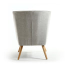 Cinema Flax Upholstered Silver Grey Armchair by Lavishway | Bedroom Chairs-37796