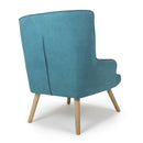Cinema Chenille Effect Blue Armchair by Lavishway | Bedroom Chairs-37810