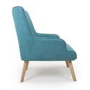Cinema Chenille Effect Blue Armchair by Lavishway | Bedroom Chairs-37808