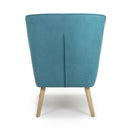 Cinema Chenille Effect Blue Armchair by Lavishway | Bedroom Chairs-37809