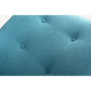 Cinema Chenille Effect Blue Armchair by Lavishway | Bedroom Chairs-37813