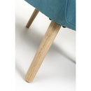 Cinema Chenille Effect Blue Armchair by Lavishway | Bedroom Chairs-37811