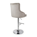 Roko Brushed Velvet Pink Bar Stool by Lavishway | Bar Stools-37665