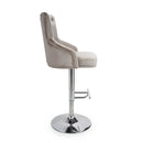 Roko Brushed Velvet Pink Bar Stool by Lavishway | Bar Stools-37664