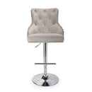 Roko Brushed Velvet Pink Bar Stool by Lavishway | Bar Stools-37663