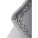 Roko Brushed Velvet Grey Bar Stool by Lavishway | Bar Stools-37660