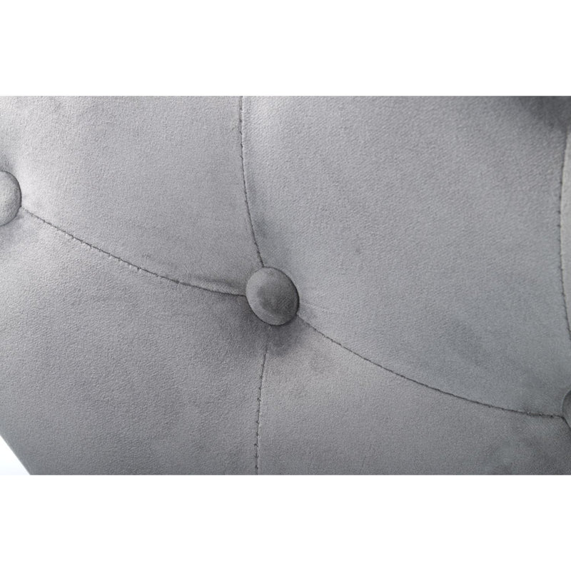 Roko Brushed Velvet Grey Bar Stool by Lavishway | Bar Stools-37657