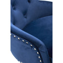 Roko Brushed Velvet Ocean Blue Bar Stool by Lavishway | Bar Stools-37647