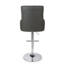 Roko Leather Graphite Grey Bar Stool by Lavishway | Bar Stools-37618