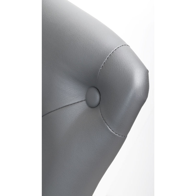 Roko Leather Graphite Grey Bar Stool by Lavishway | Bar Stools-37620