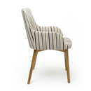 Chenille Stripe Sidcup Dining Chair Set of 2 by Lavishway | Dining Chairs-37547