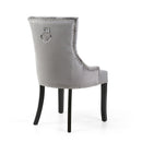 Chester Brushed Velvet Dining Chair Set of 2 by Lavishway | Dining Chairs-37302