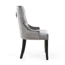 Chester Brushed Velvet Dining Chair Set of 2 by Lavishway | Dining Chairs-37301