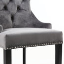 Chester Brushed Velvet Dining Chair Set of 2 by Lavishway | Dining Chairs-37304