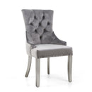 Chester Brushed Velvet Dining Chair Set of 2 by Lavishway | Dining Chairs-37293