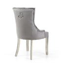 Chester Brushed Velvet Dining Chair Set of 2 by Lavishway | Dining Chairs-37297