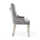 Chester Brushed Velvet Dining Chair Set of 2 by Lavishway | Dining Chairs-37296