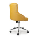 Rocco Leather Yellow Office Chair by Lavishway | Leather Chairs-37528