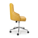 Rocco Leather Yellow Office Chair by Lavishway | Leather Chairs-37529
