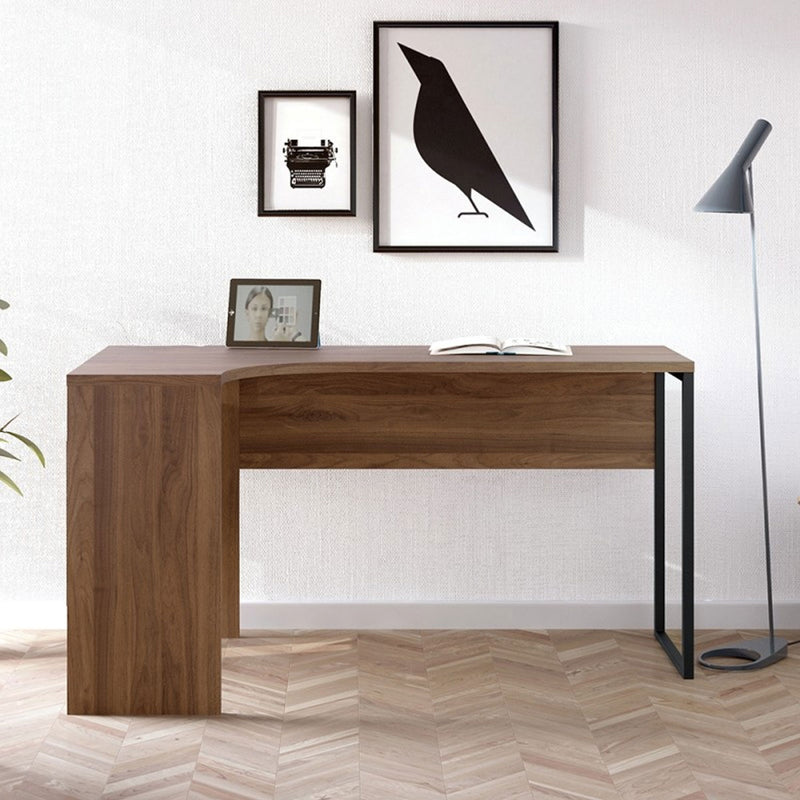 Function Plus Walnut 2 Drawers Corner Desk by Lavishway | Desk Pedestals-29652