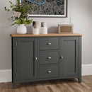 Grantham Oak Top 3 Drawers Large Sideboard by Lavishway | Sideboards-32652
