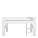 Steens for kids Solid Wood White Mid Sleeper by Lavishway | Wooden Beds