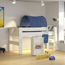 Steens for kids Solid Wood White Mid Sleeper by Lavishway | Wooden Beds