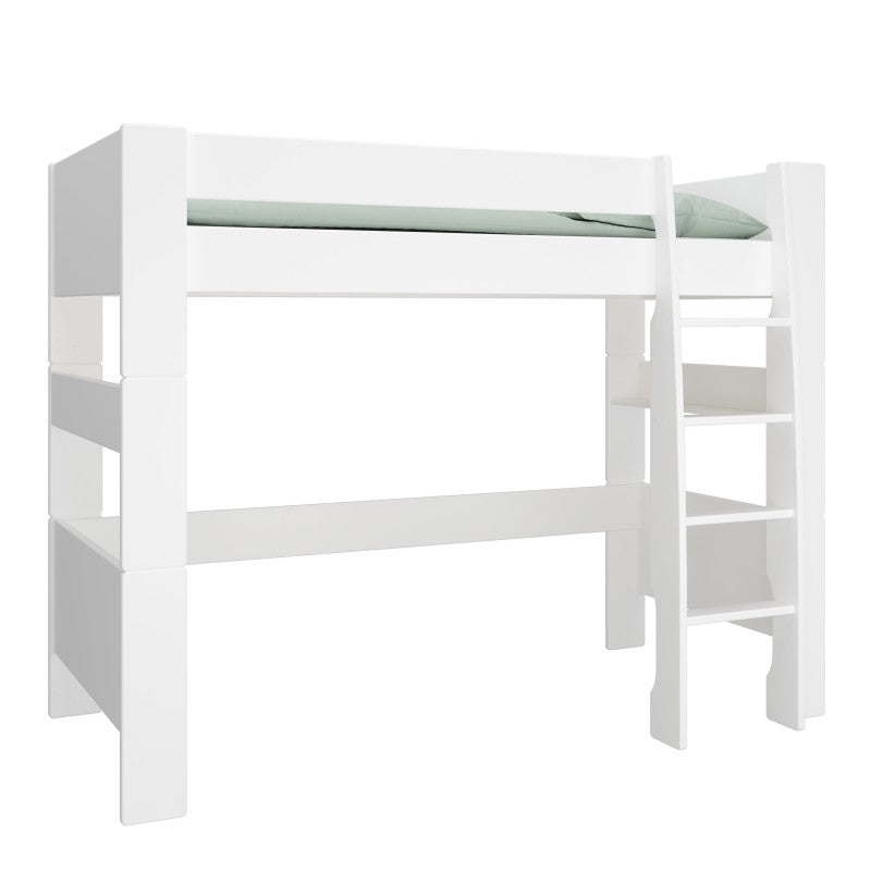 Steens for Kids Solid Wood White High Sleeper by Lavishway | Wooden Beds