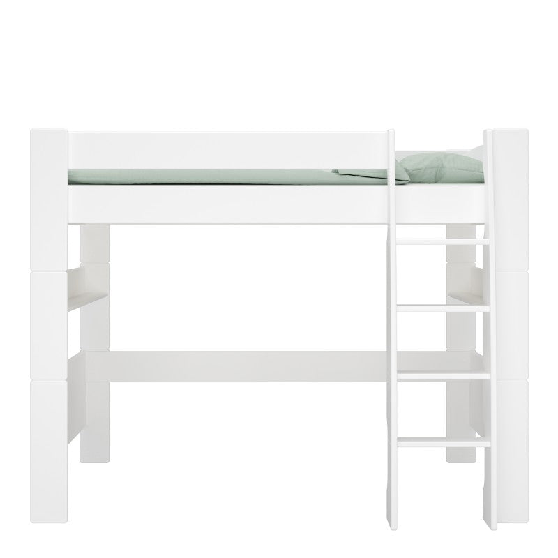 Steens for Kids Solid Wood White High Sleeper by Lavishway | Wooden Beds