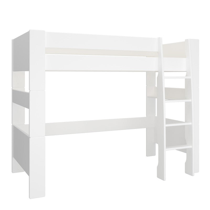 Steens for Kids Solid Wood White High Sleeper by Lavishway | Wooden Beds