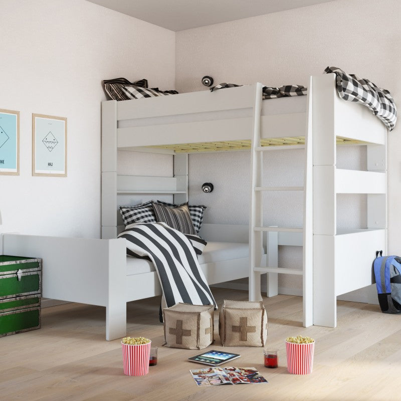 Steens for Kids Solid Wood White High Sleeper by Lavishway | Wooden Beds
